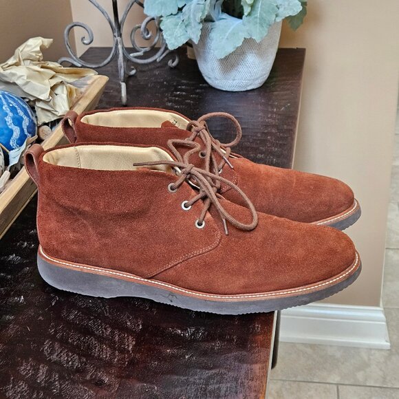 Samuel Hubbard Men's Suede Chukka Boots, Chestnut, Sz 12 - Picture 1 of 16